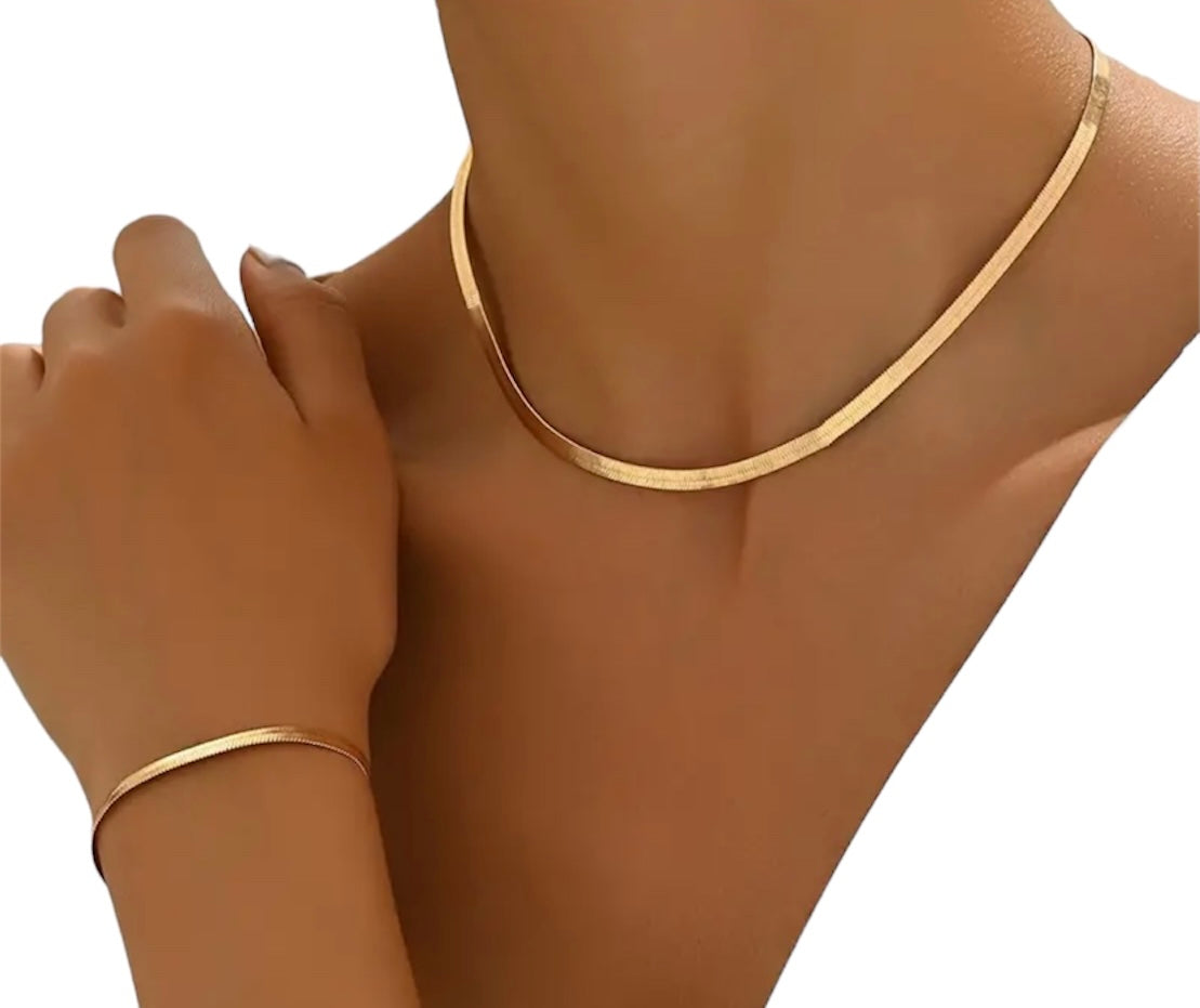 Golden Set - Halskette und Armband